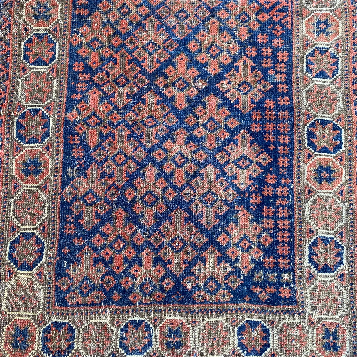 Vintage Rug, 1' 8 x 2' 5 Blue