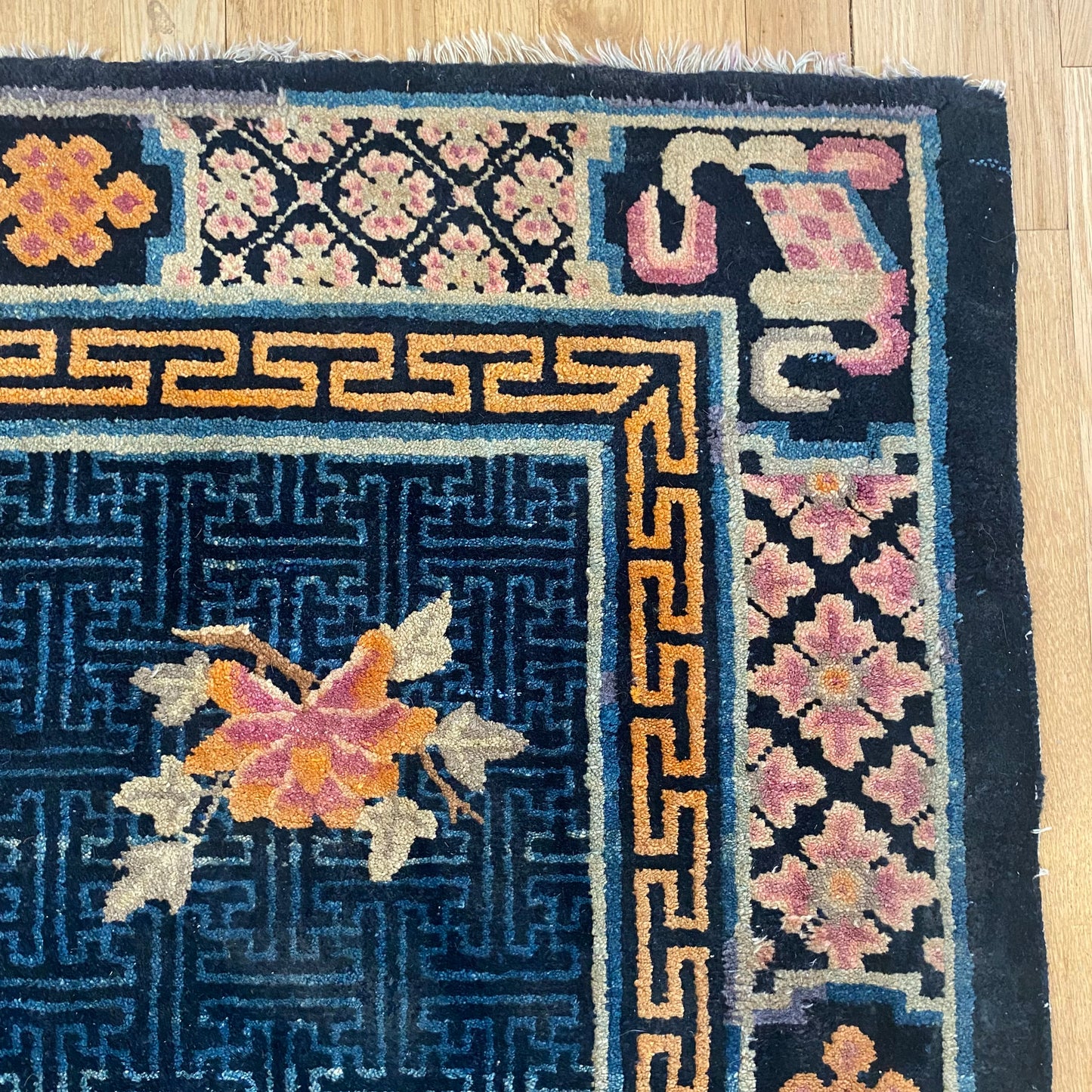 Peking Chinese Rug, 3' 4 x 5' 7 Vintage Blue - Jessie's Oriental Rugs