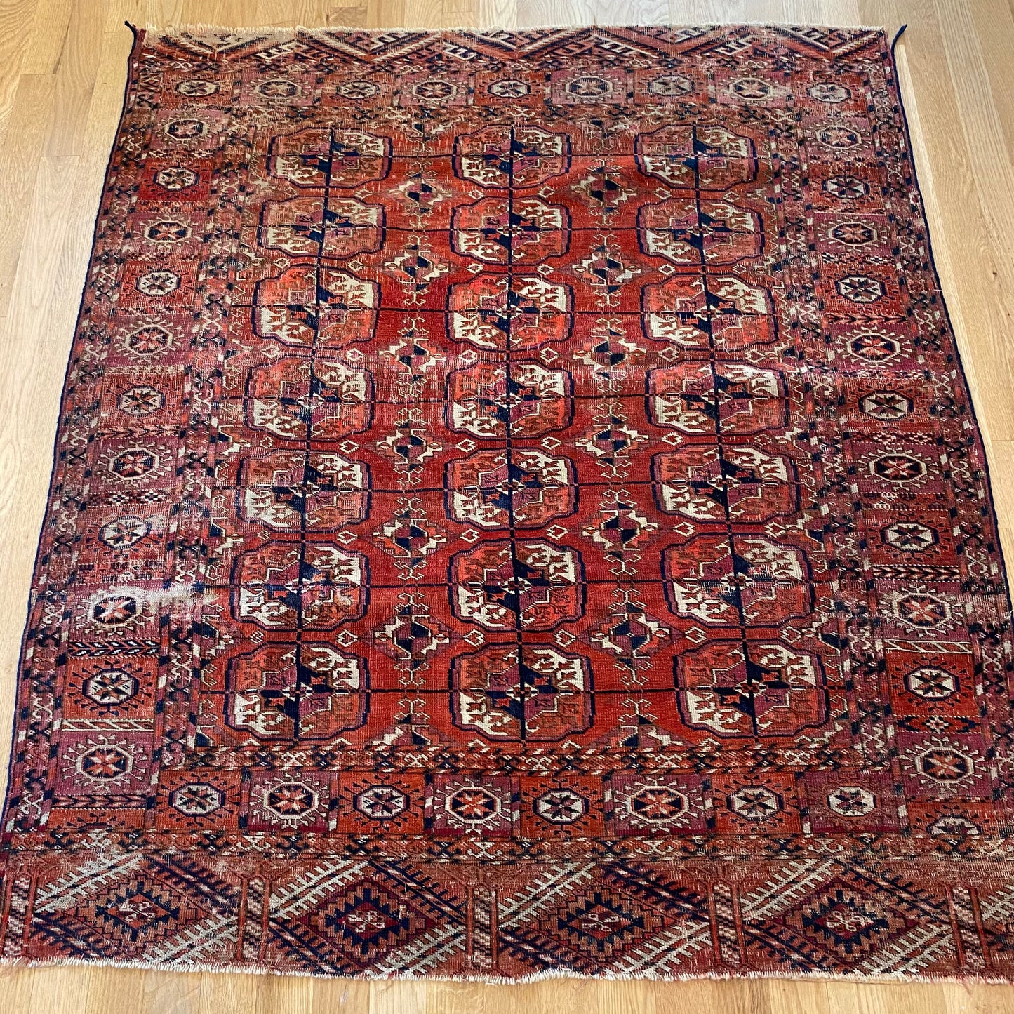 Vintage Rug, 3' 9 x 4' 4 Red