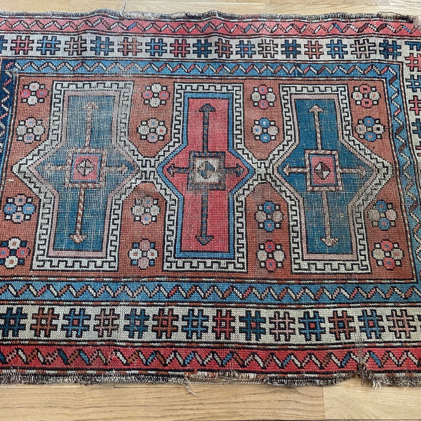 Caucasian Rug, 2' 11 x 3' 10 Antique Brown - Jessie's Oriental Rugs
