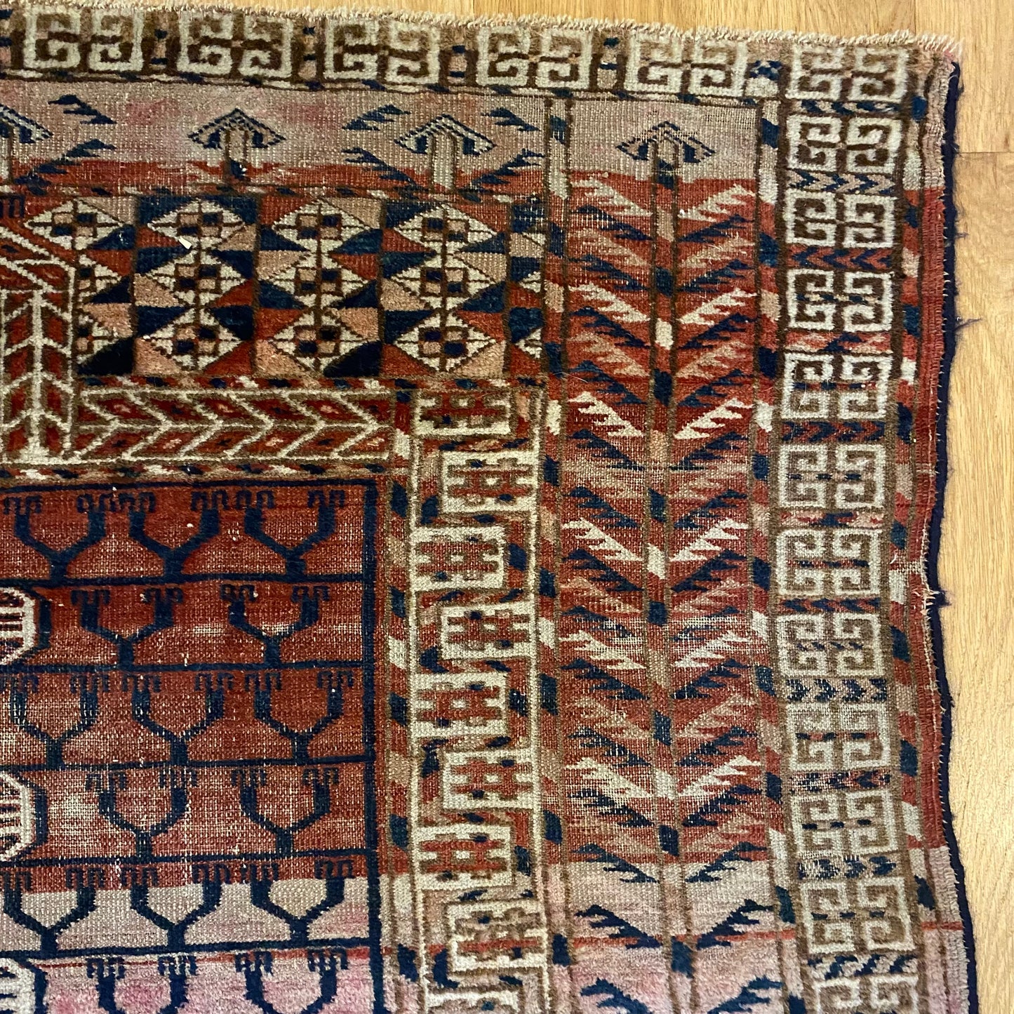 Vintage Rug, 4' x 4' 6 Brown