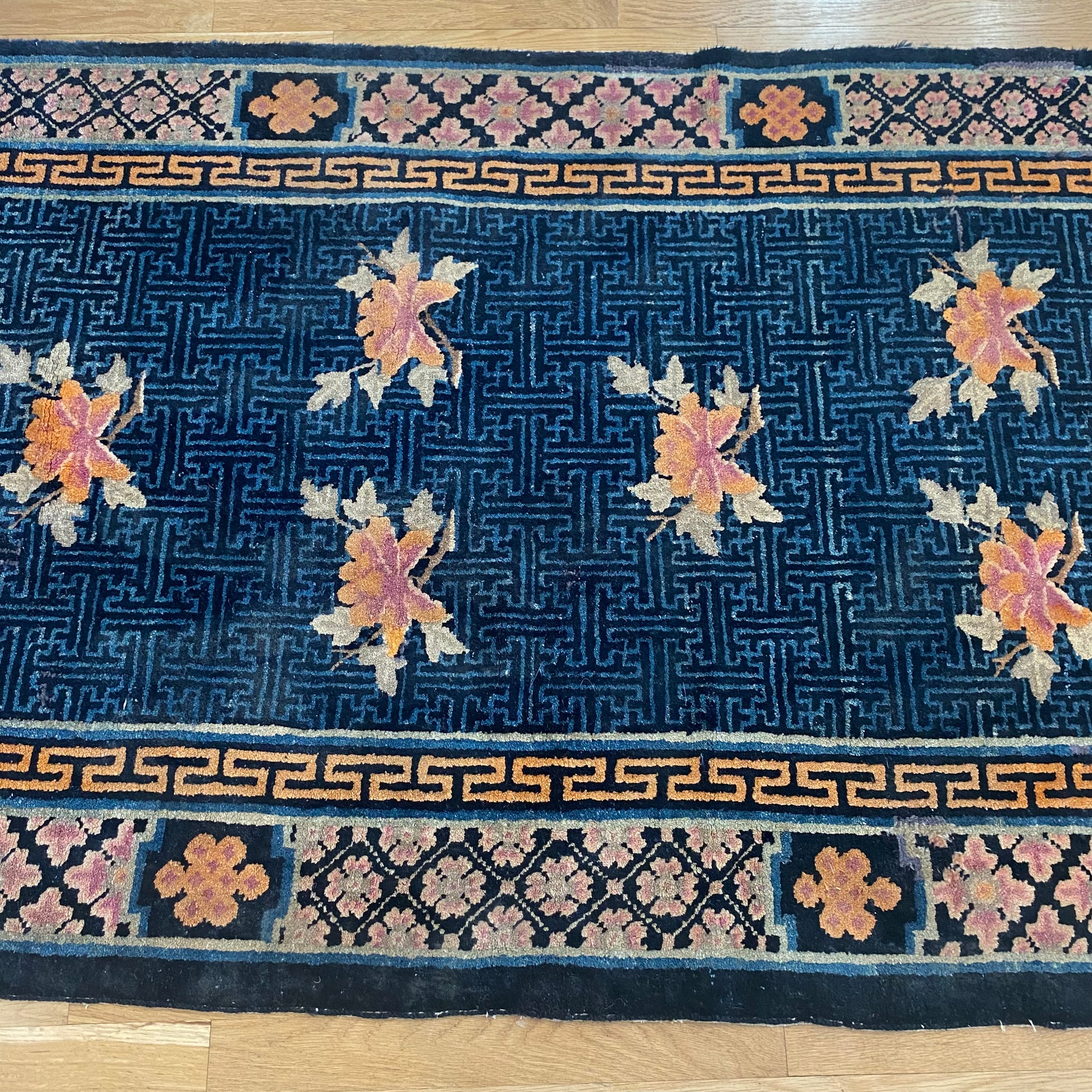 Peking Chinese Rug, 3' 4 x 5' 7 Vintage Blue - Jessie's Oriental Rugs