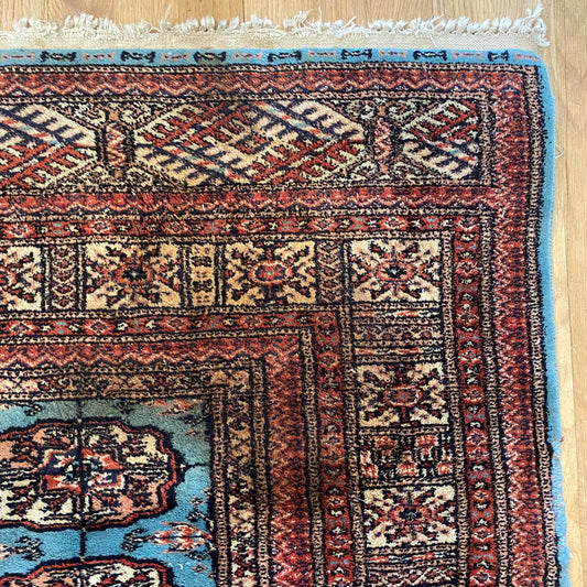 Vintage Rug, 4' 3 x 6' Blue