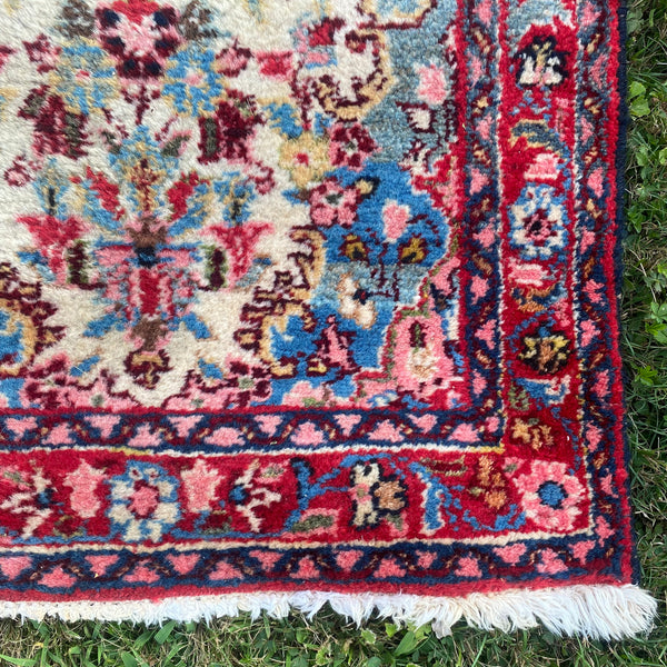 Vintage Rug, 2' 4 x 16' 11 White