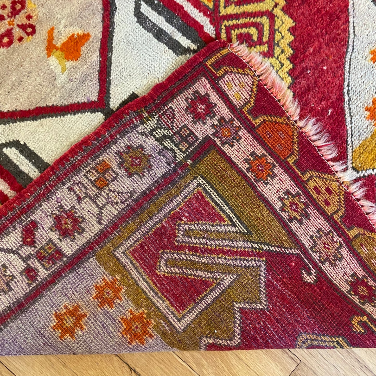 Vintage Rug, 3' 6 x 6' 1 Red Turkish