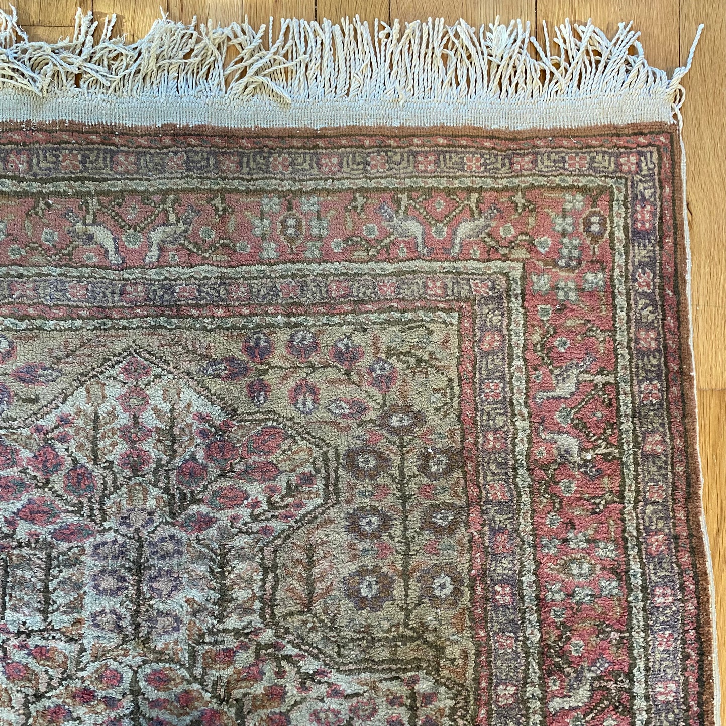 Vintage Rug, 3' x 4' 11 Cream