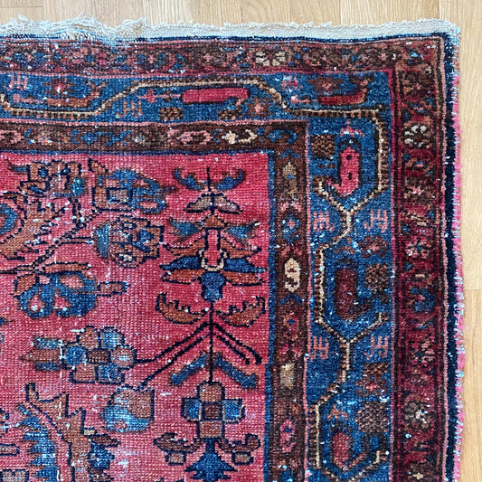 Vintage Rug, 3' 8 x 6' 4 Rose
