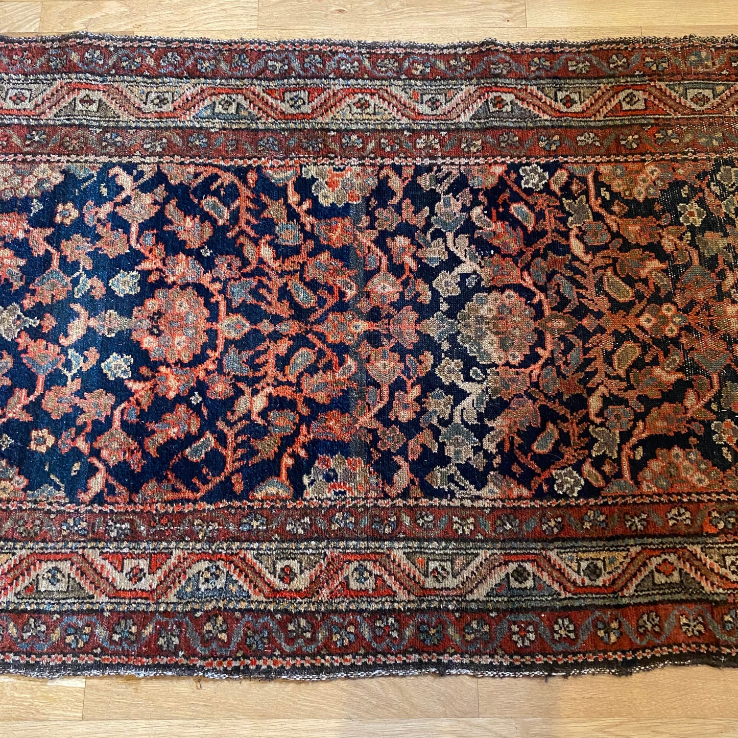 Vintage Rug, 3' x 6' Blue