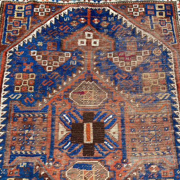 Vintage Rug, 3' x 4' 2 Brown