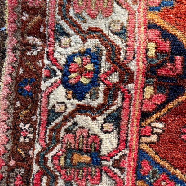 Vintage Rug, 5' 4 x 10' 5 Red
