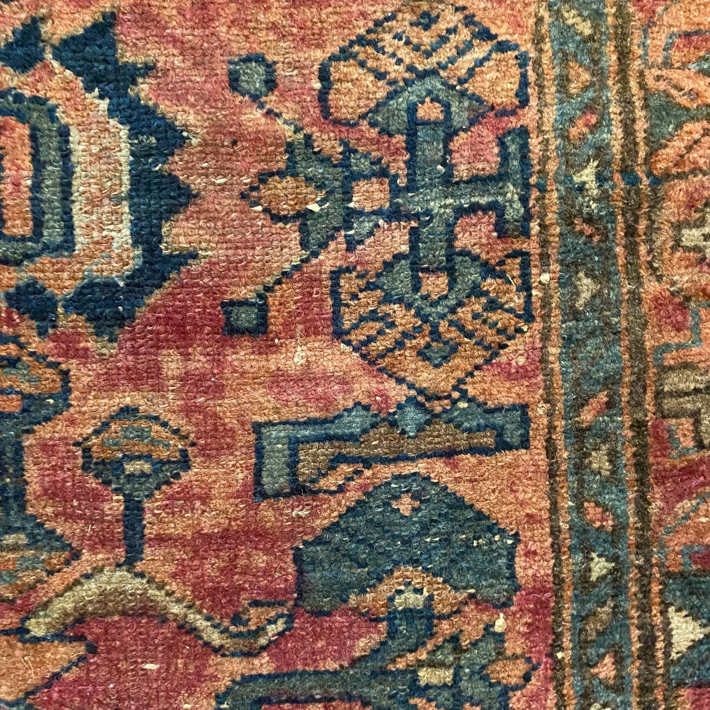 Vintage Rug, 2' 9 x 3' 10 Dark Pink