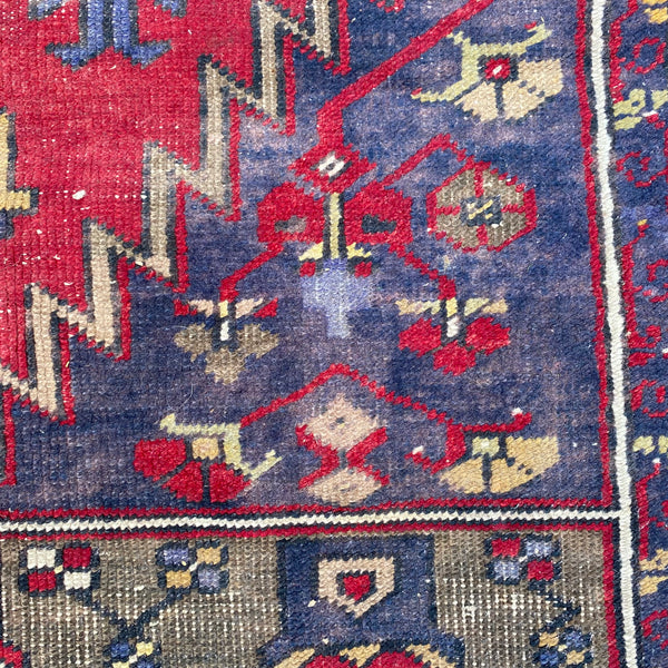 Vintage Rug, 3' 10 x 7' 4 Blue