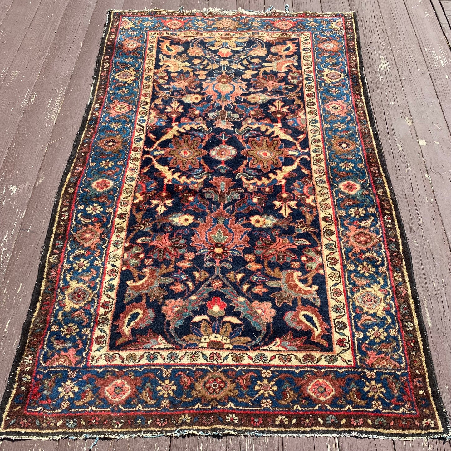 Vintage Rug, 4' 2 x 6' 8 Blue