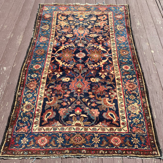 Vintage Rug, 4' 2 x 6' 8 Blue