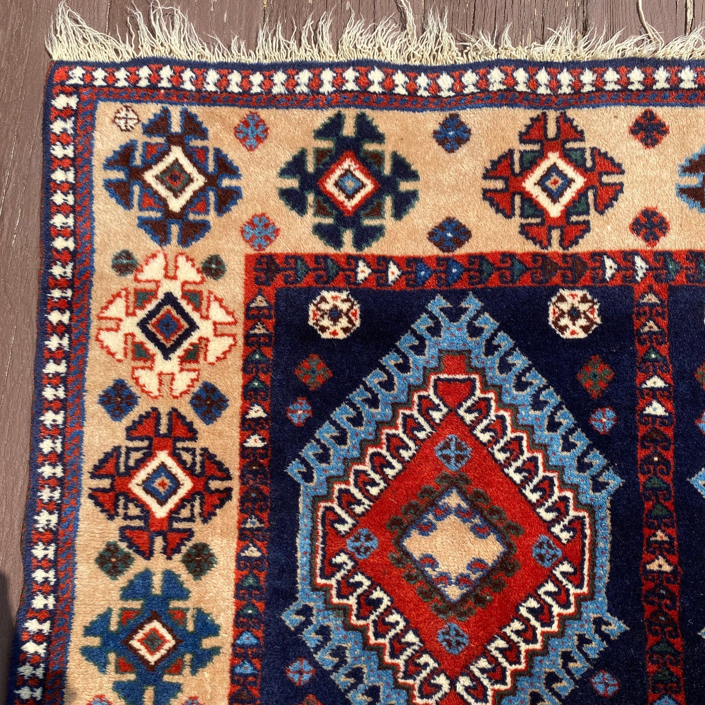Vintage Rug, 3' 7 x 6' Blue