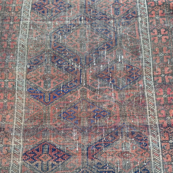 Antique Rug, 2' 7 x 4' 4 Brown