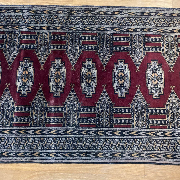 Vintage Rug, 2' 1 x 6' 6 Red