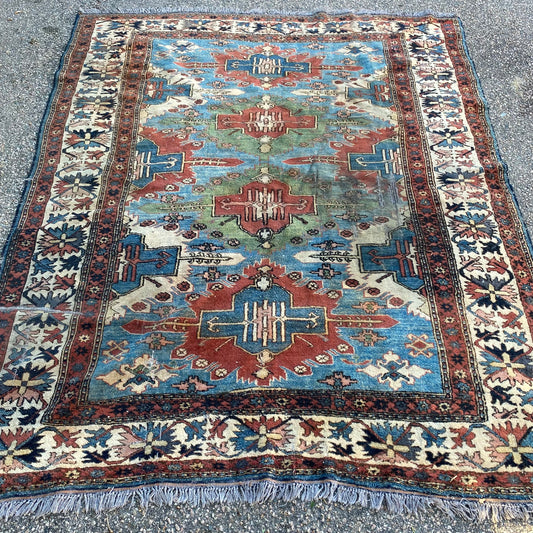 Vintage Rug, 5' 9 x 7' 4 Blue