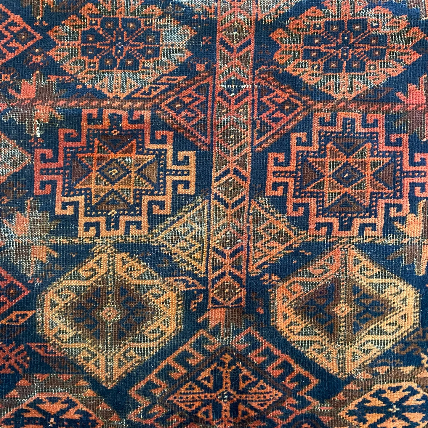 Antique Rug, 3' 5 x 6' 5 Blue