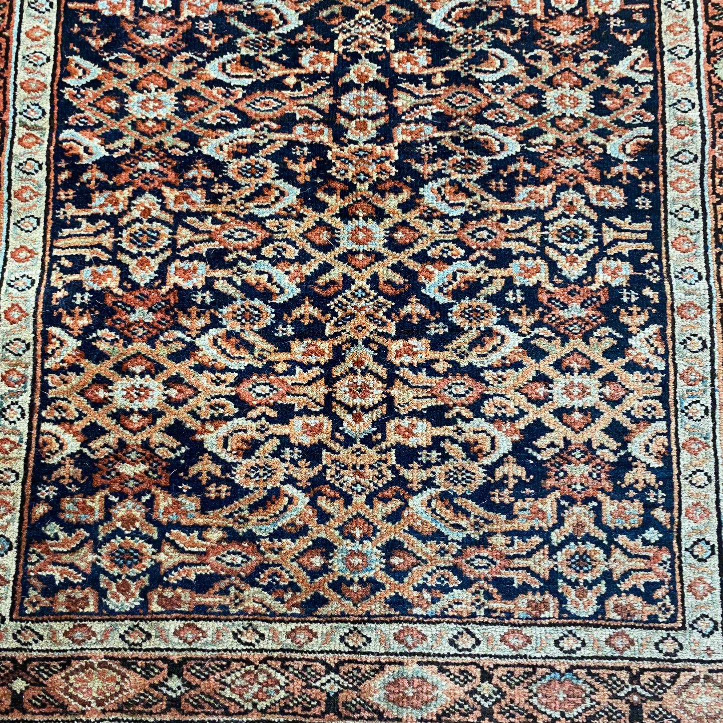 Persian Feraghan Rug, 2' 8 x 3' 2 Navy Vintage