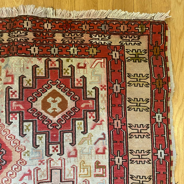 Vintage Rug, 3' 6 x 4' 10 White