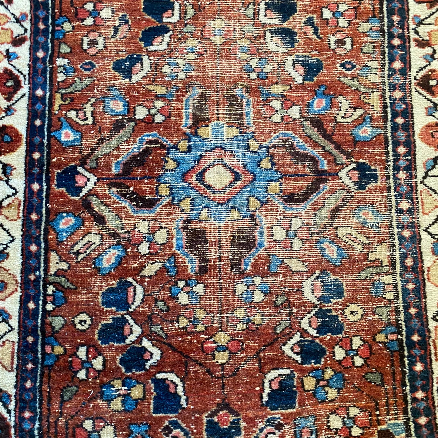 Vintage Rug, 2' 3 x 2' 10 Red-Brown