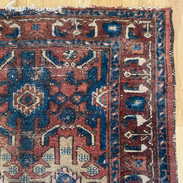 Vintage Rug, 3' 6 x 5' 11 Blue
