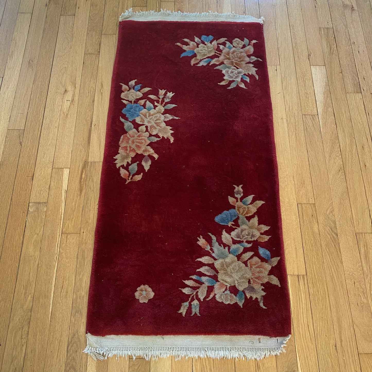 Vintage Rug, 1' 11 x 4' 2 Red Orange