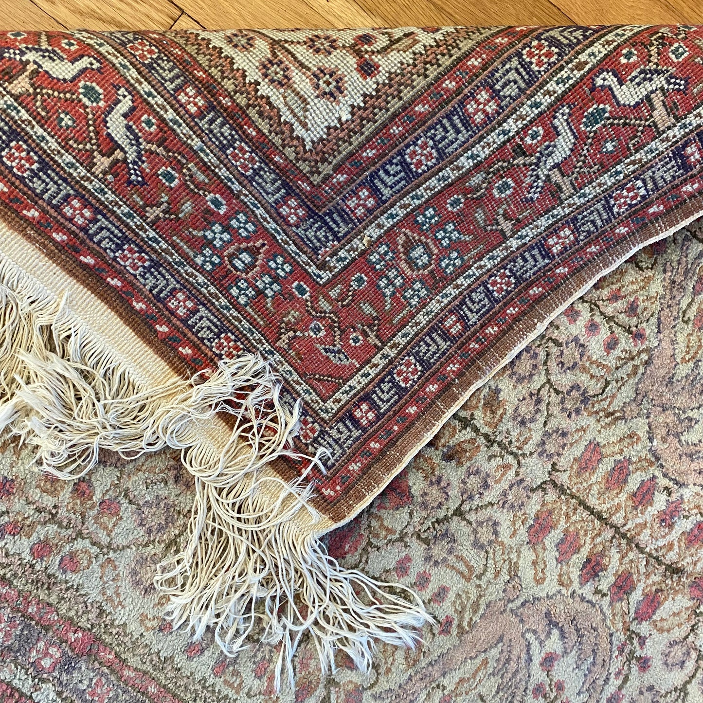 Vintage Rug, 3' x 4' 11 Cream
