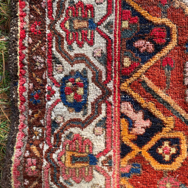 Vintage Rug, 5' 4 x 10' 5 Red