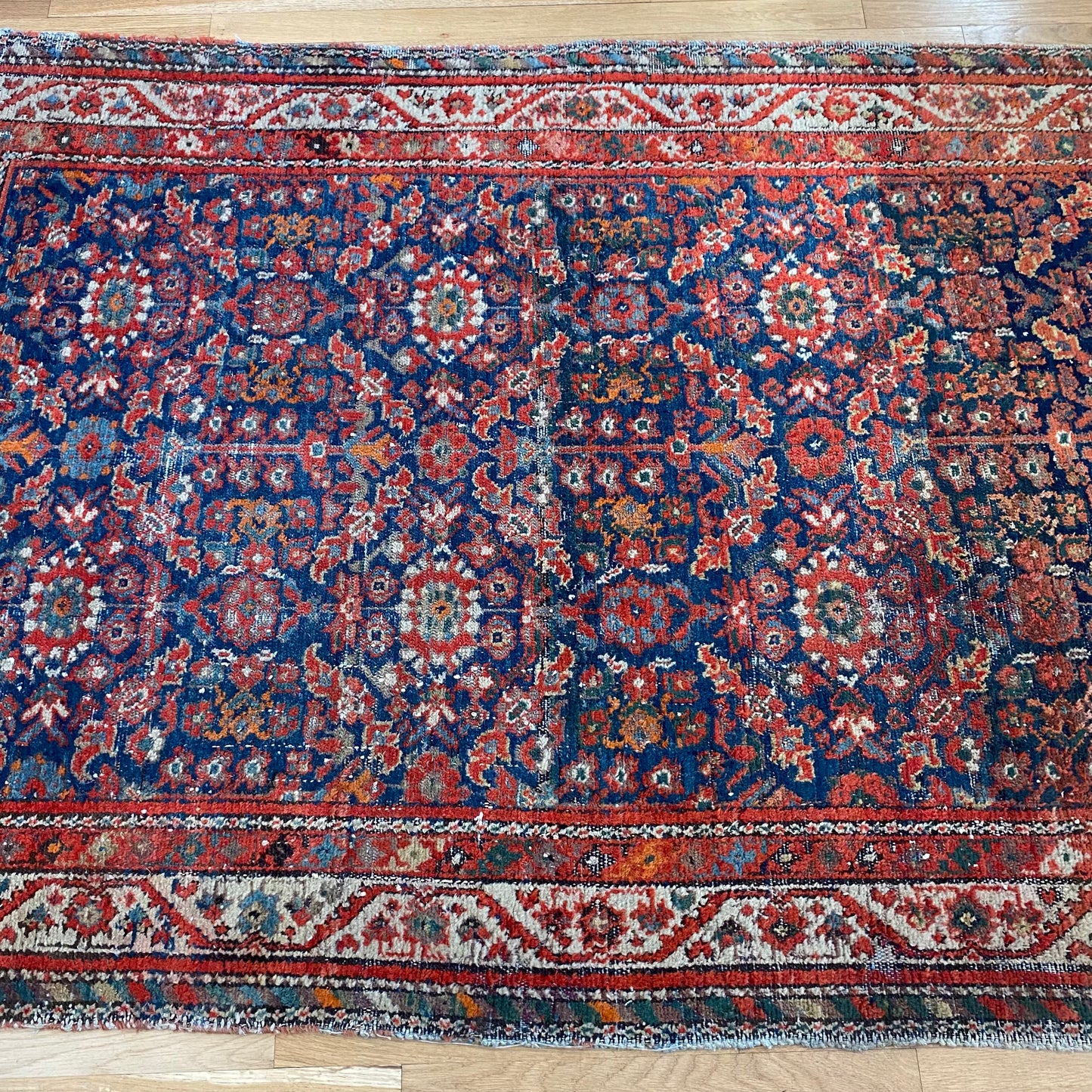 Persian Malayer, 4' 2 x 6' 3 Vintage Blue