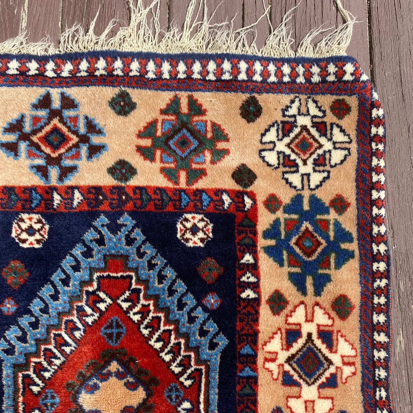 Vintage Rug, 3' 7 x 6' Blue