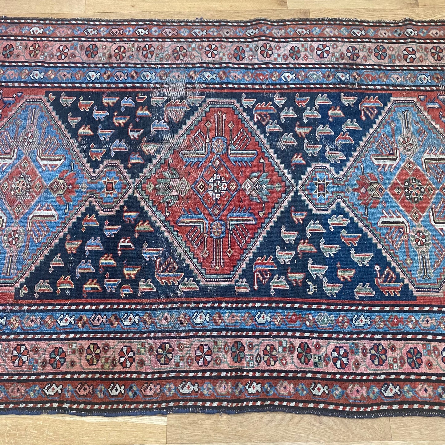 Vintage Rug, 3' 7 x 6' 4 Blue