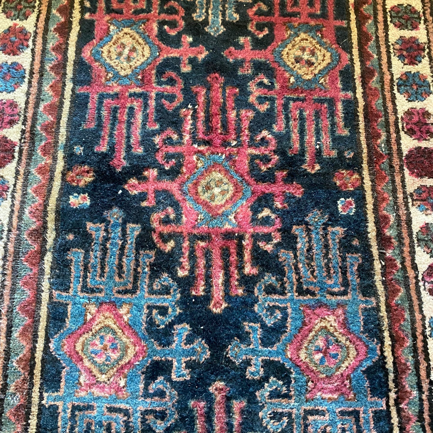 Vintage Persian Rug, 3' 3 x 6' Blue