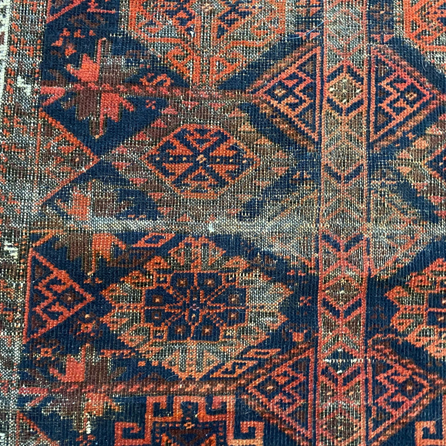 Antique Rug, 3' 5 x 6' 5 Blue