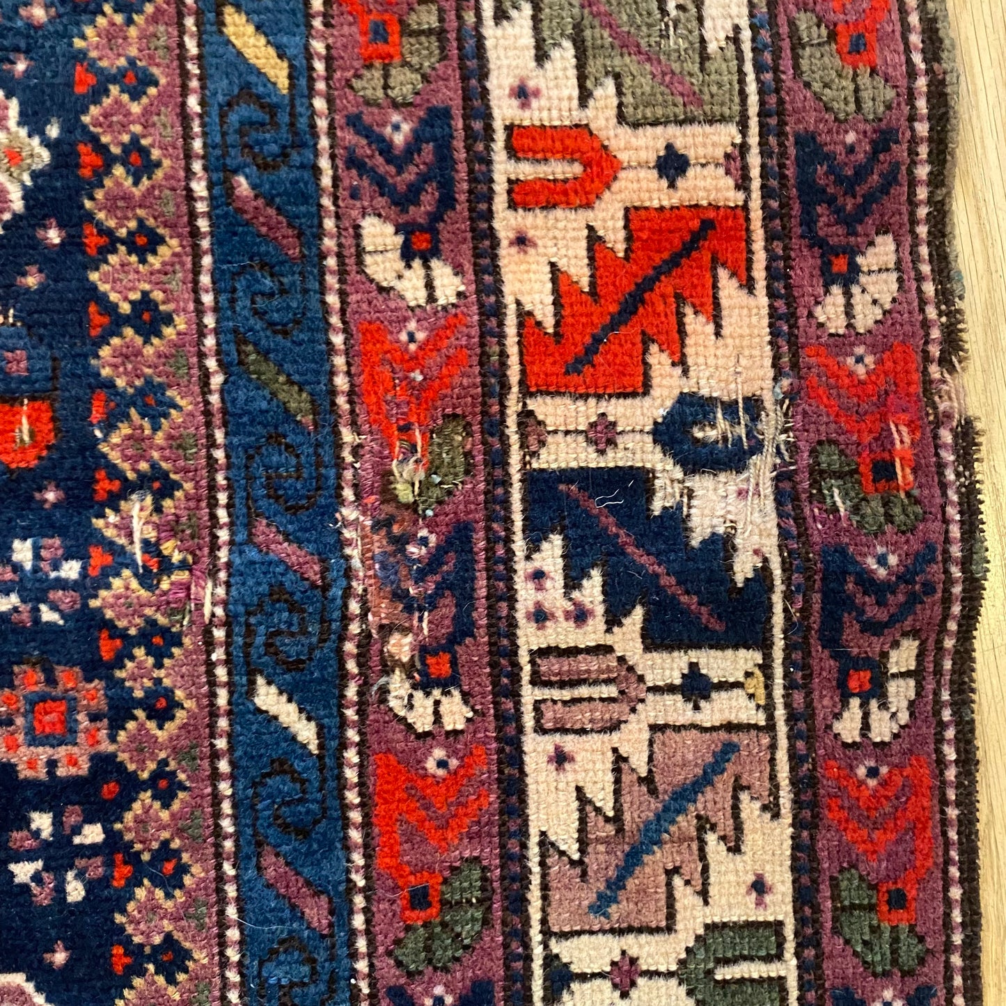 Antique Rug, 3' 7 x 4' 7 Blue