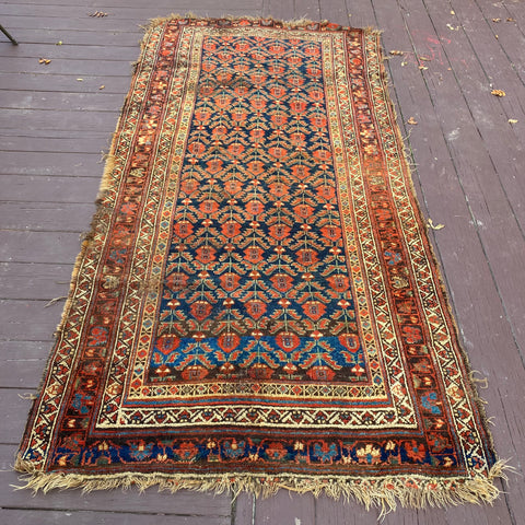 Vintage Rug, 3' 10 x 8' Blue