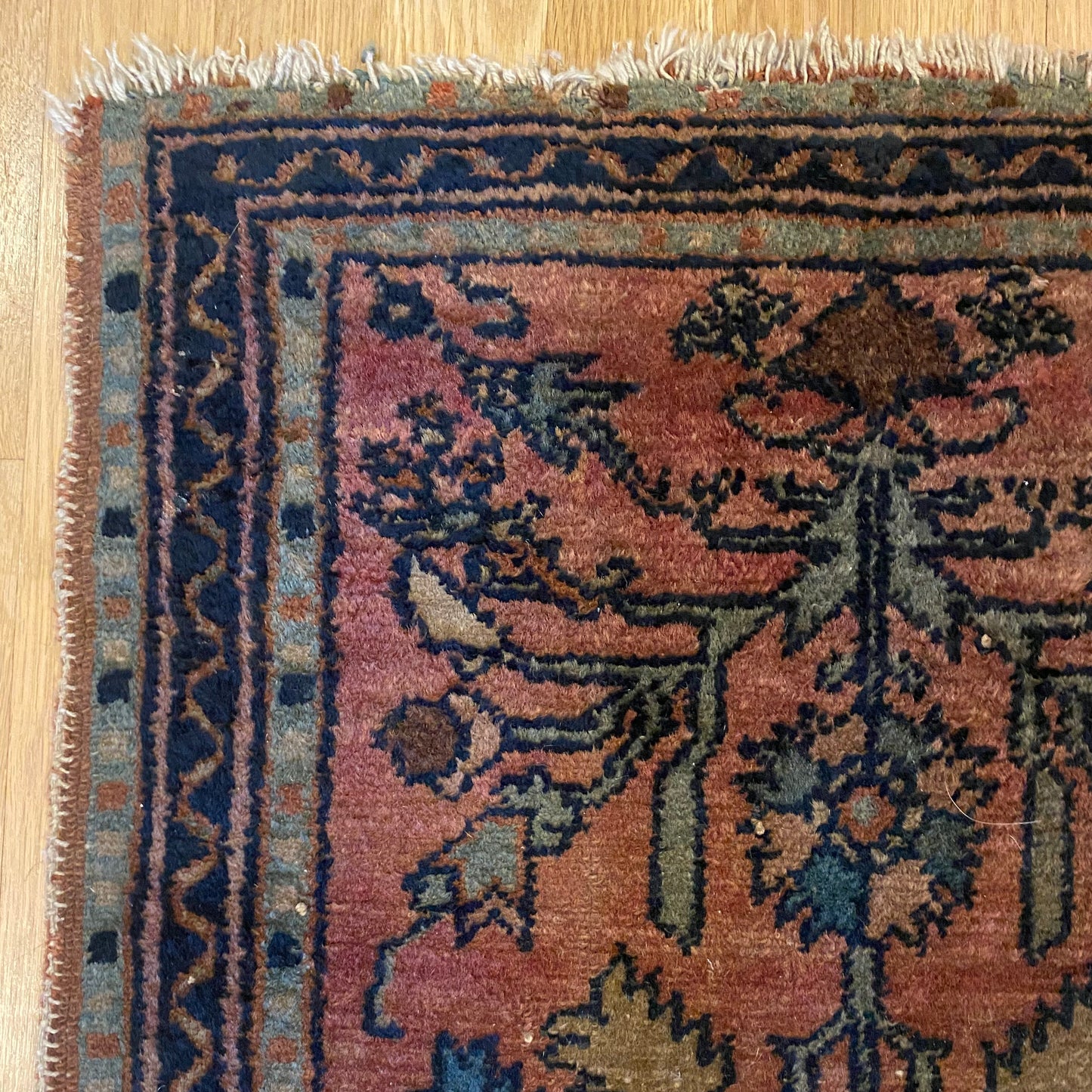 Vintage Rug, 1' 9 x 2' 9 Magenta