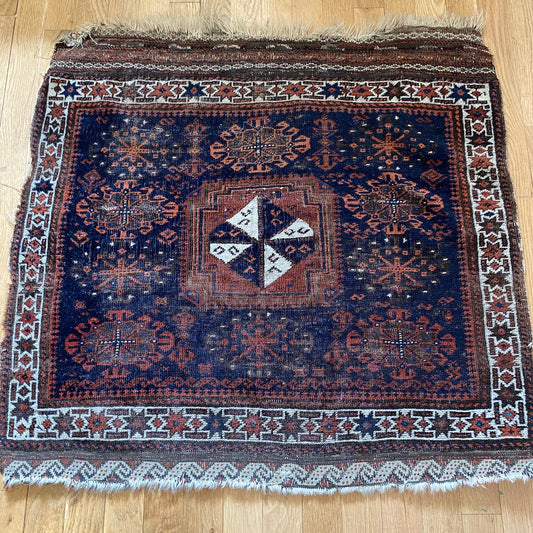 Antique Baluch, 2' 9 x 2' 8 Navy