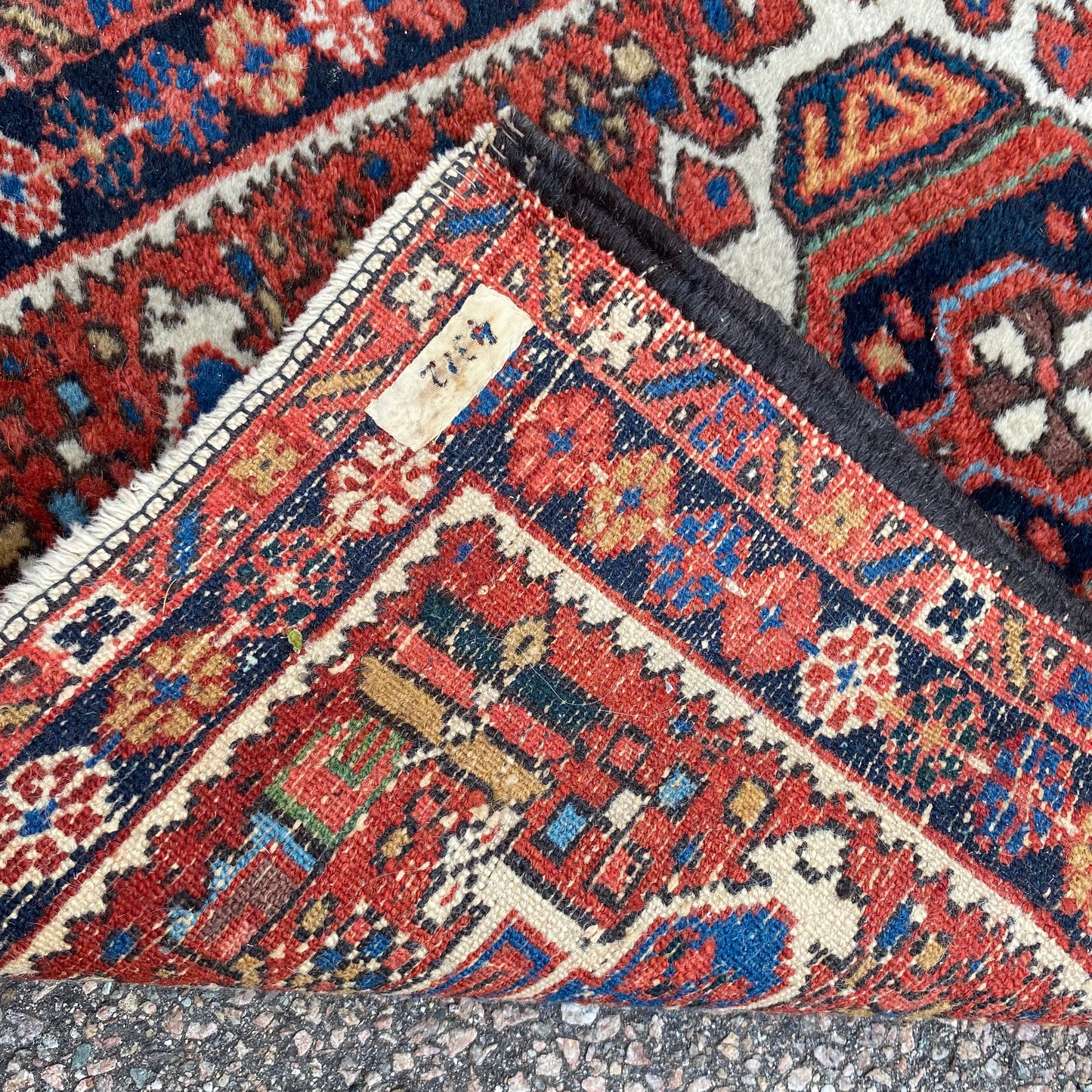 Vintage Rug, 2' x 2' 11 Red Orange