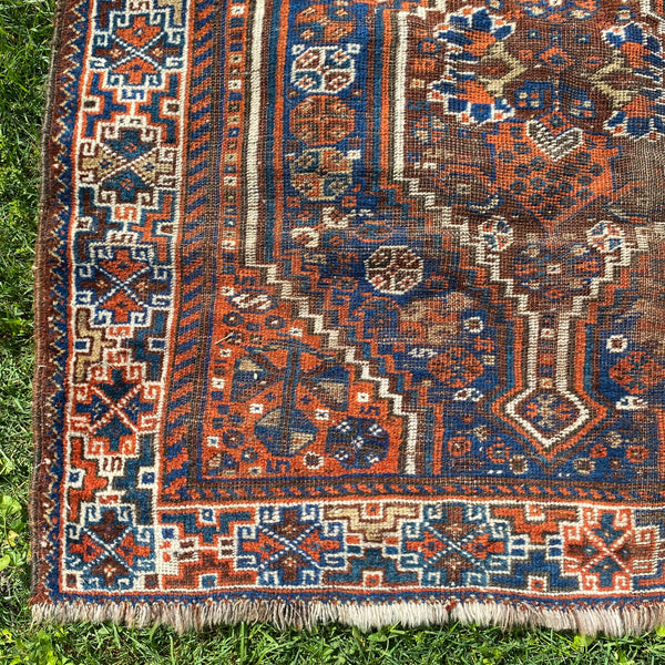 Vintage Rug 4' x 5' 3, Blue