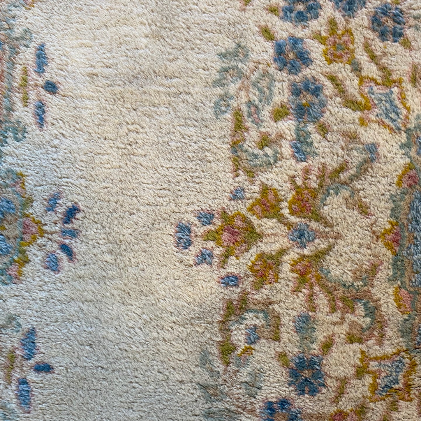 Vintage Rug, 4' x 4' 9 Cream