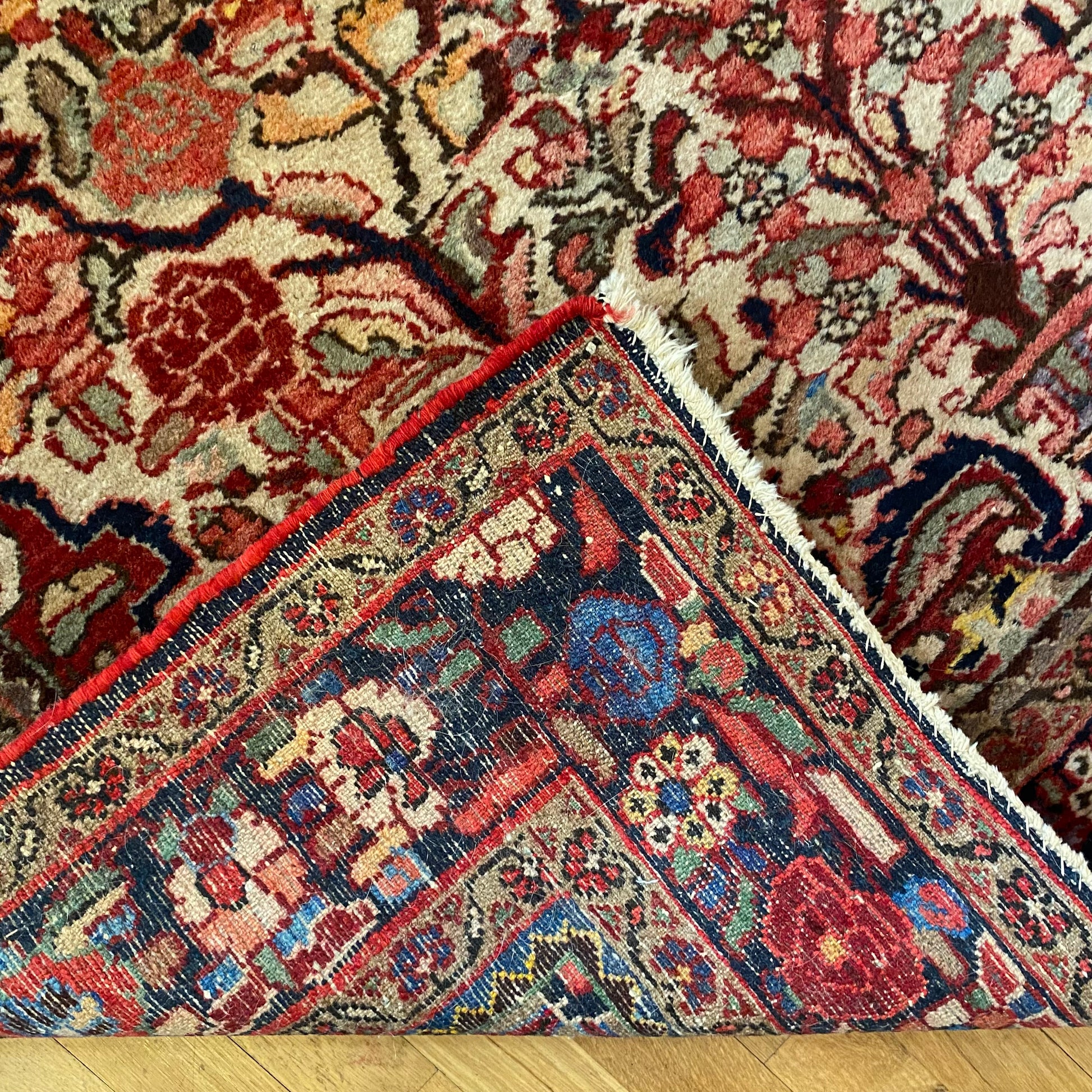 Persian Borchelou, 4' 11 x 6' 8 Vintage White - Jessie's Oriental Rugs