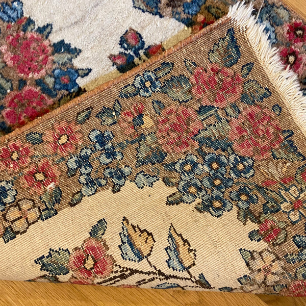 Vintage Rug, 1' 11 x 4' 3 White