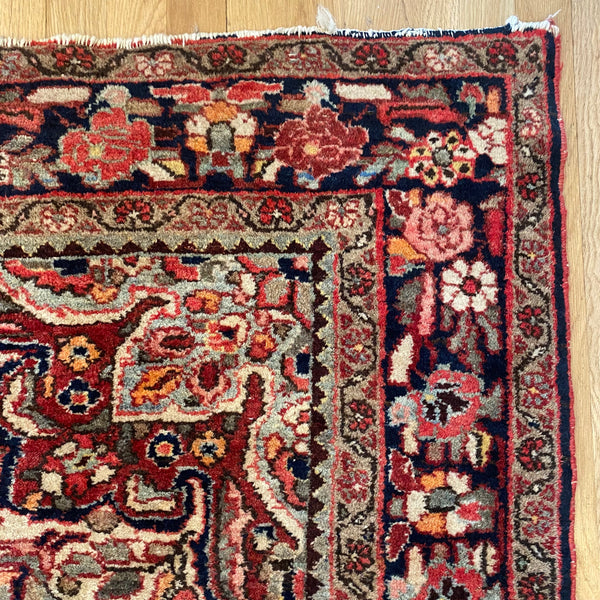 Vintage Rug, 4' 11 x 6' 8 White
