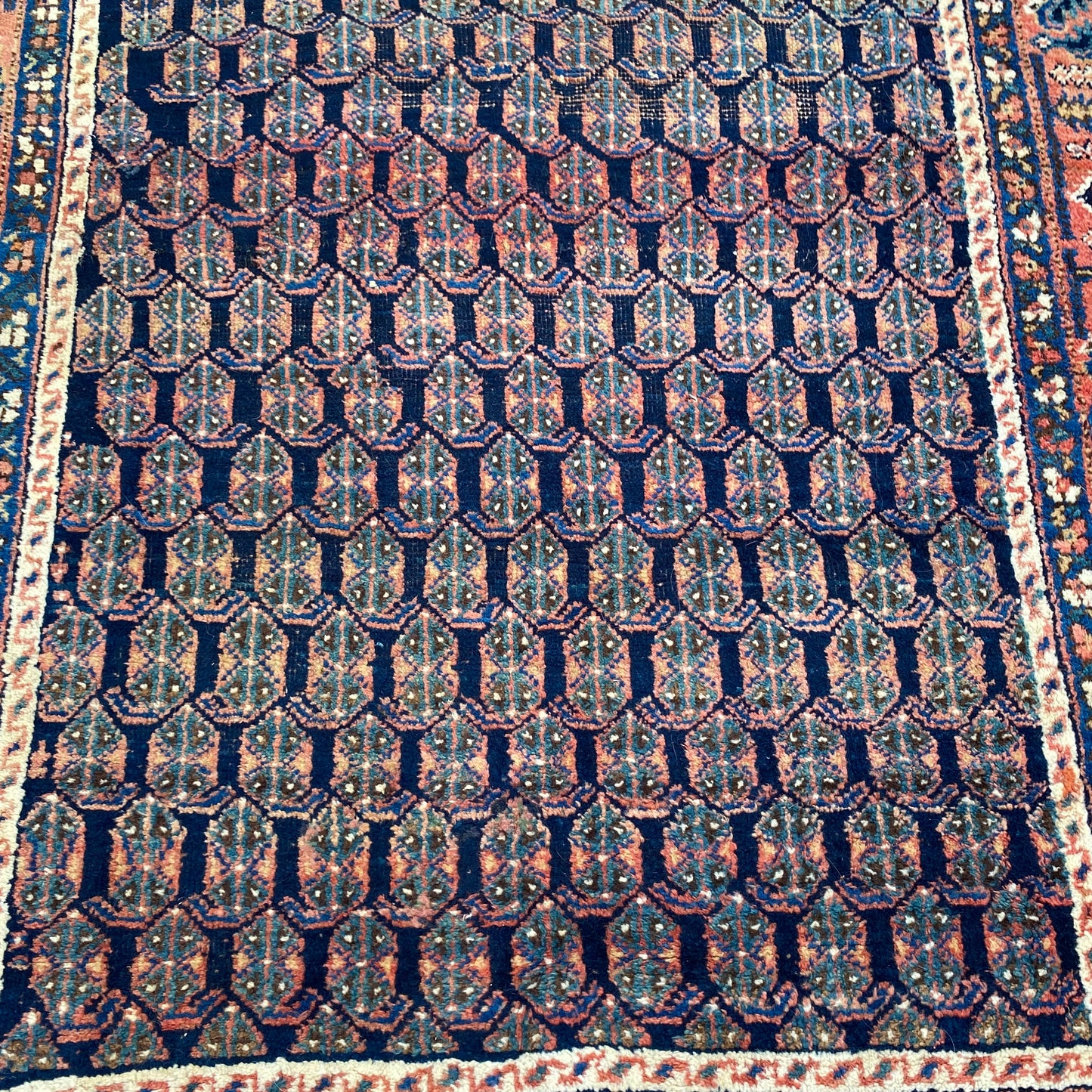 Vintage Rug, 4' x 4' 11 Blue