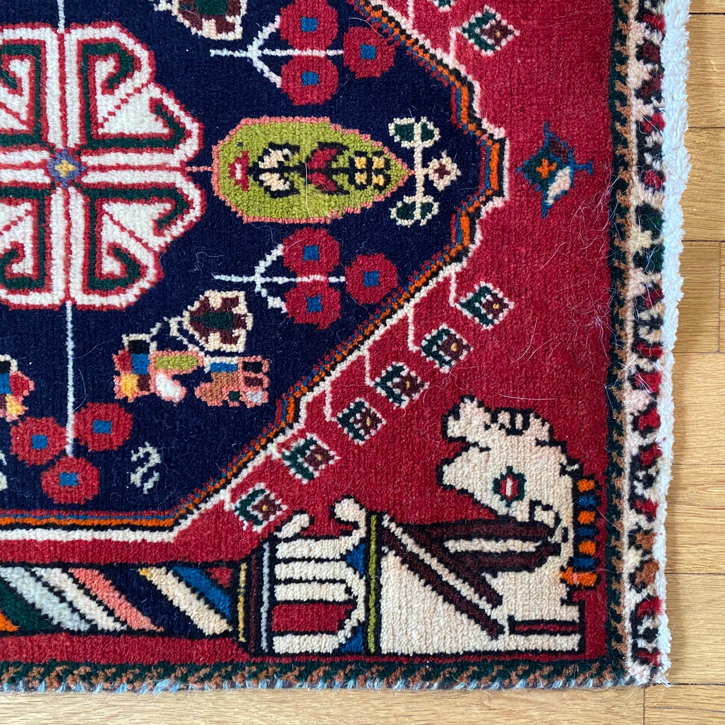 Vintage Rug, 1' 9 x 2' Red