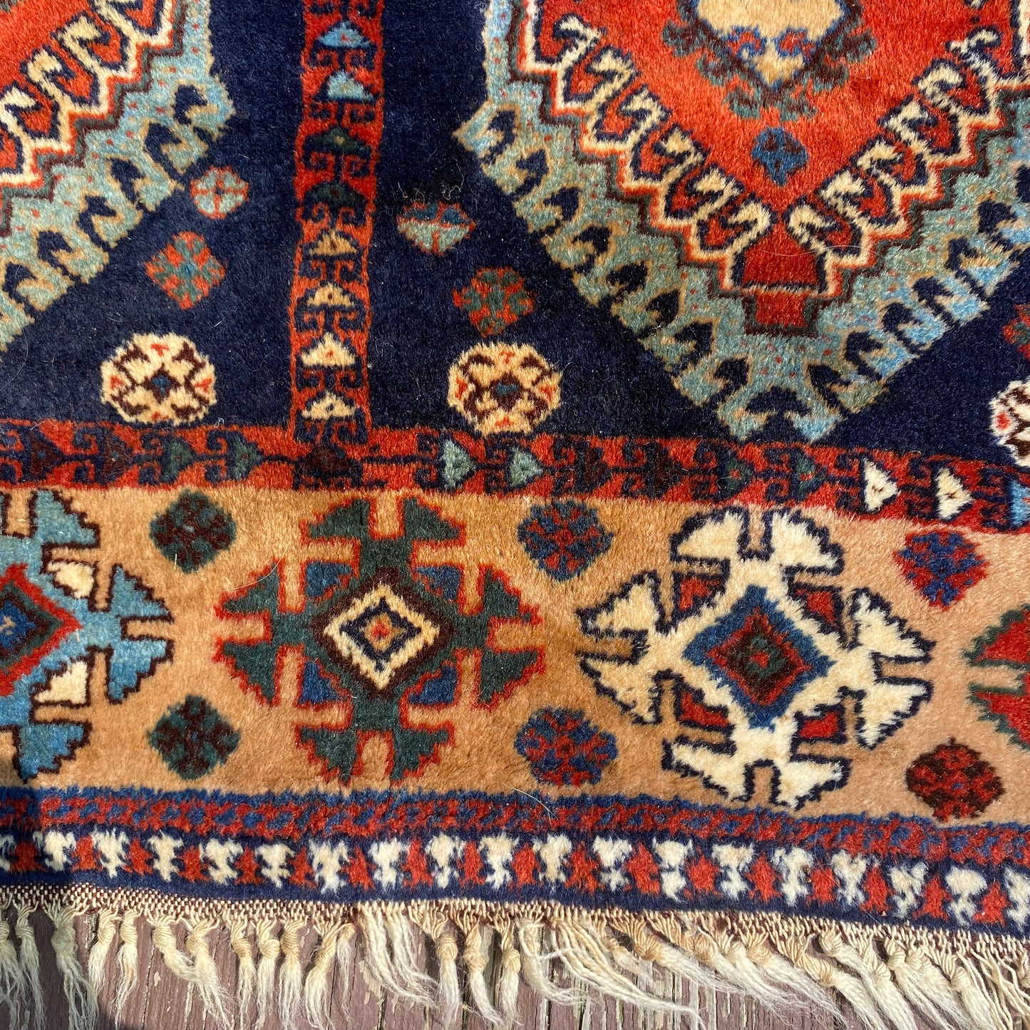 Vintage Rug, 3' 7 x 6' Blue