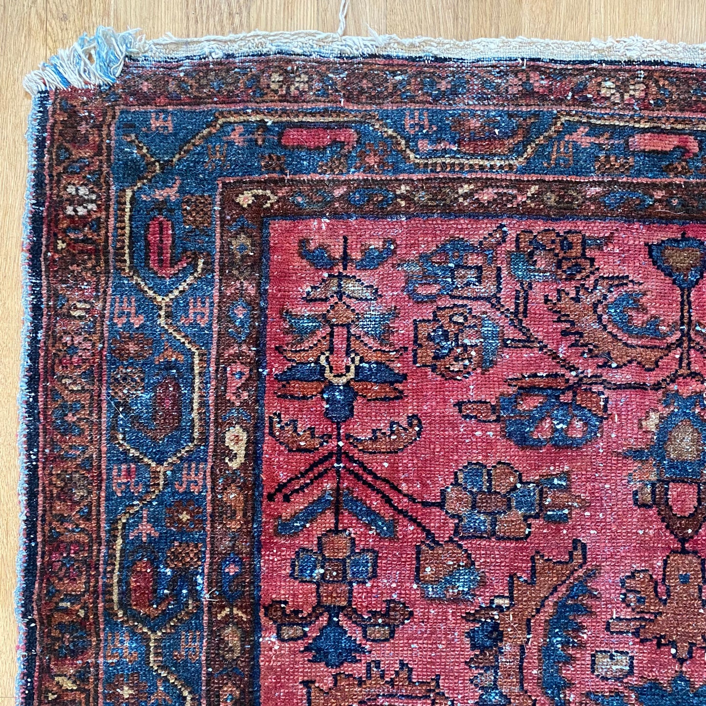 Vintage Rug, 3' 8 x 6' 4 Rose