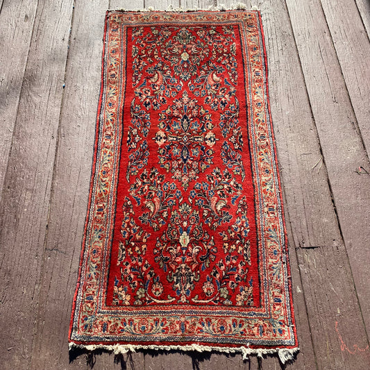 Vintage Rug, 2' 1 x 4' 1 Red - Jessie's Oriental Rugs
